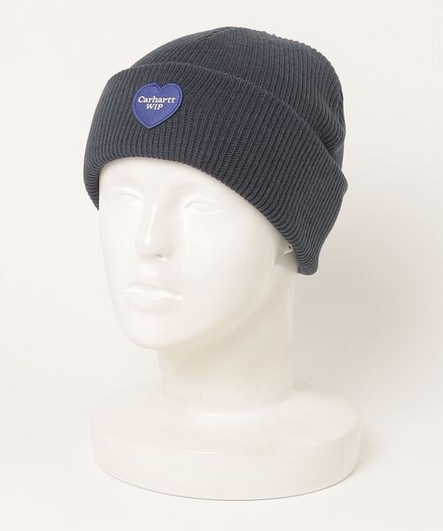 Carhartt WIP(カーハートダブリューアイピー)の「【Carhartt/カーハート】ワンポイント ハートパッチデザイン ビーニー/HEART PATCH BEANIE /ニット帽(ニットキャップ/ビーニー・レディース・ライトブラウン/オフホワイト/ブラック/ネイビー・FREE)」の9枚目の写真