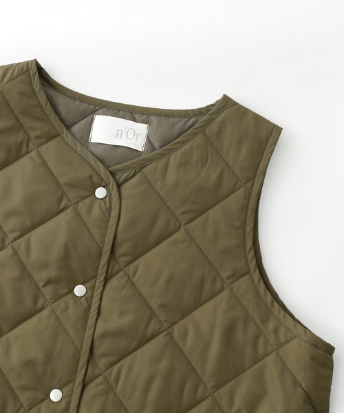 osharewalker（オシャレウォーカー）の「【廃盤】『キルティングロングベスト』（ベスト・レディース・ブラック/カーキ・1/2）」の19枚目の写真