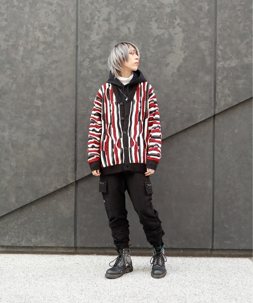 Bling Leads(ブリングリーズ)の「Z)【BLINGLEADS】723805 ランダムPTJQDカーディガン(カーディガン/ボレロ・メンズ・ターコイズブルー/ネイビー/レッド/ブルー・MEDIUM/LARGE)」の5枚目の写真