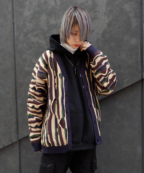 Bling Leads(ブリングリーズ)の「Z)【BLINGLEADS】723805 ランダムPTJQDカーディガン(カーディガン/ボレロ・メンズ・ターコイズブルー/ネイビー/レッド/ブルー・MEDIUM/LARGE)」の18枚目の写真