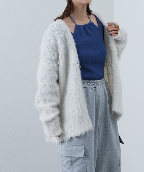 COLONY 2139（コロニートゥーワンスリーナイン）の「ホルターカットアウトリブニット（Tシャツ/カットソー・レディース・ブラック/ピンク/グレー/ブルー・FREE）」の15枚目の写真