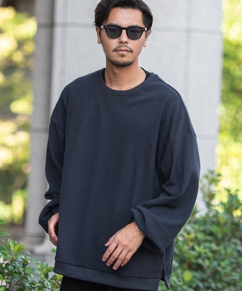 SILVER BULLET(シルバーバレット)の「『CavariA/キャバリア』オーバーサイズ長袖カットソー(Tシャツ/カットソー・メンズ・ブルー/オフホワイト/チャコール・M/L)」の9枚目の写真