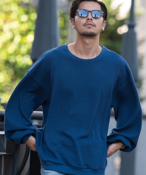 SILVER BULLET(シルバーバレット)の「『CavariA/キャバリア』オーバーサイズ長袖カットソー(Tシャツ/カットソー・メンズ・ブルー/オフホワイト/チャコール・M/L)」の16枚目の写真