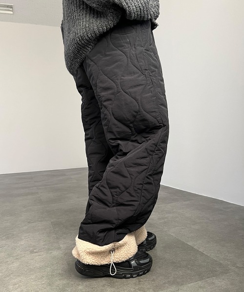 ISOOK（アイスー）の「【ISOOK / アイスー】キルティングカーゴパンツ / ボア 中綿パンツ キルティングパンツ ストレートパンツ ZOZOTOWN限定（カーゴパンツ・レディース・アイボリー/カーキ/ブラック・FREE）」の15枚目の写真
