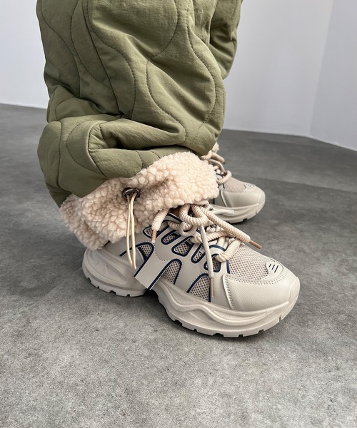 ISOOK（アイスー）の「【ISOOK / アイスー】キルティングカーゴパンツ / ボア 中綿パンツ キルティングパンツ ストレートパンツ ZOZOTOWN限定（カーゴパンツ・レディース・アイボリー/カーキ/ブラック・FREE）」の11枚目の写真