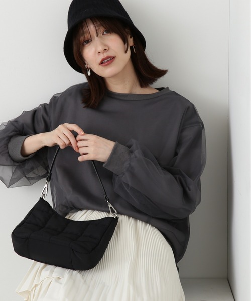 N.（N. Natural Beauty Basic）（エヌエヌナチュラルビューティーベーシック）の「チュールレイヤースウェット（スウェット・レディース・グレー/ホワイト・MEDIUM）」の19枚目の写真