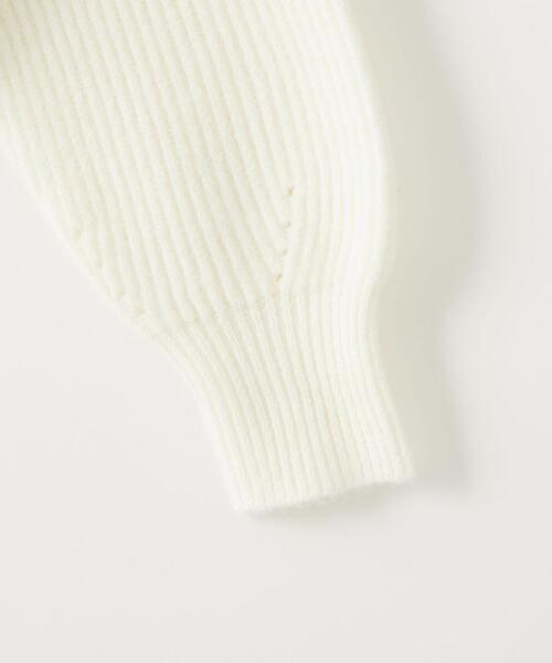 CITEN（シテン）の「＜CITEN＞レイヤード ジップ ニット（ニット/セーター・レディース・ダークブラウン/ホワイト/ダークグレー・FREE）」の6枚目の写真