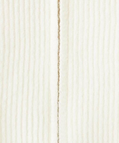 CITEN（シテン）の「＜CITEN＞レイヤード ジップ ニット（ニット/セーター・レディース・ダークブラウン/ホワイト/ダークグレー・FREE）」の8枚目の写真