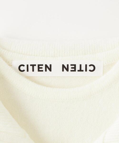 CITEN（シテン）の「＜CITEN＞レイヤード ジップ ニット（ニット/セーター・レディース・ダークブラウン/ホワイト/ダークグレー・FREE）」の9枚目の写真
