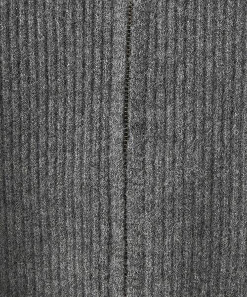 CITEN（シテン）の「＜CITEN＞レイヤード ジップ ニット（ニット/セーター・レディース・ダークブラウン/ホワイト/ダークグレー・FREE）」の14枚目の写真