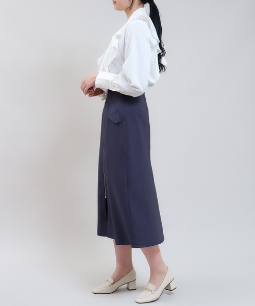 TRUDEA（トルディア）の「デニムフラップジップスカート（スカート・レディース・ブラック/ネイビー・LARGE/MEDIUM/SMALL）」の16枚目の写真