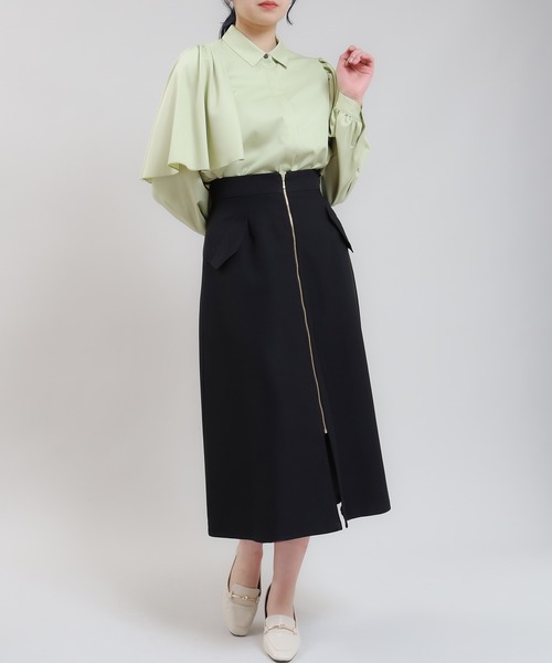 TRUDEA（トルディア）の「デニムフラップジップスカート（スカート・レディース・ブラック/ネイビー・LARGE/MEDIUM/SMALL）」の14枚目の写真