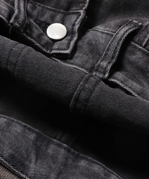 ALL RUNS（オールランズ）の「ヴィンテージ風デニムパンツ ジーンズ ブラックデニム（デニムパンツ・メンズ・ブラック・M/L/XL）」の13枚目の写真