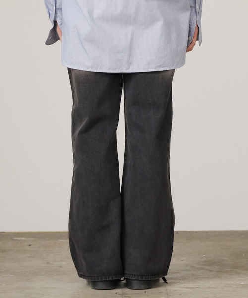 ALL RUNS（オールランズ）の「ヴィンテージ風デニムパンツ ジーンズ ブラックデニム（デニムパンツ・メンズ・ブラック・M/L/XL）」の3枚目の写真