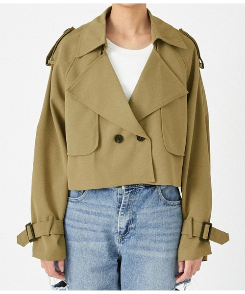 ANAP（アナップ）の「ショートトレンチコート（トレンチコート・レディース・ベージュ・FREE）」の7枚目の写真