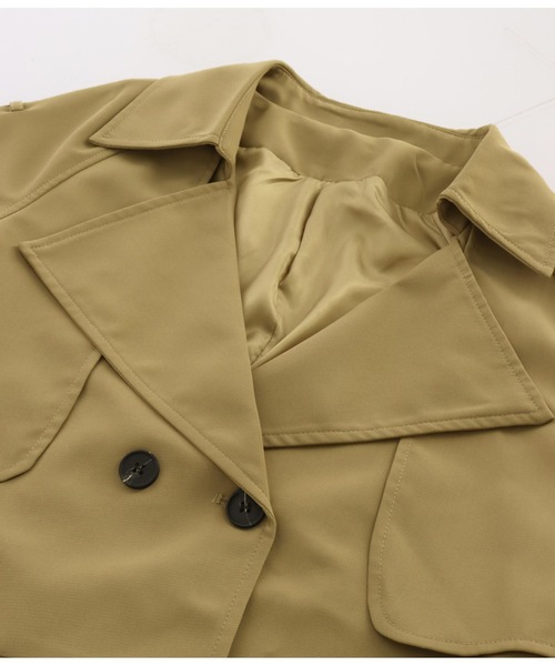 ANAP（アナップ）の「ショートトレンチコート（トレンチコート・レディース・ベージュ・FREE）」の9枚目の写真