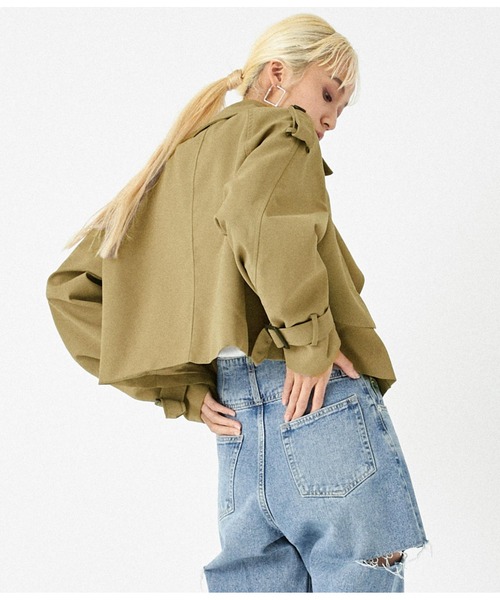 ANAP（アナップ）の「ショートトレンチコート（トレンチコート・レディース・ベージュ・FREE）」の3枚目の写真