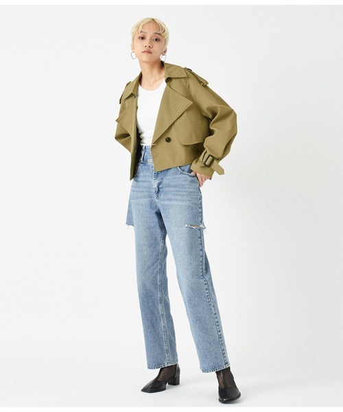 ANAP（アナップ）の「ショートトレンチコート（トレンチコート・レディース・ベージュ・FREE）」の4枚目の写真