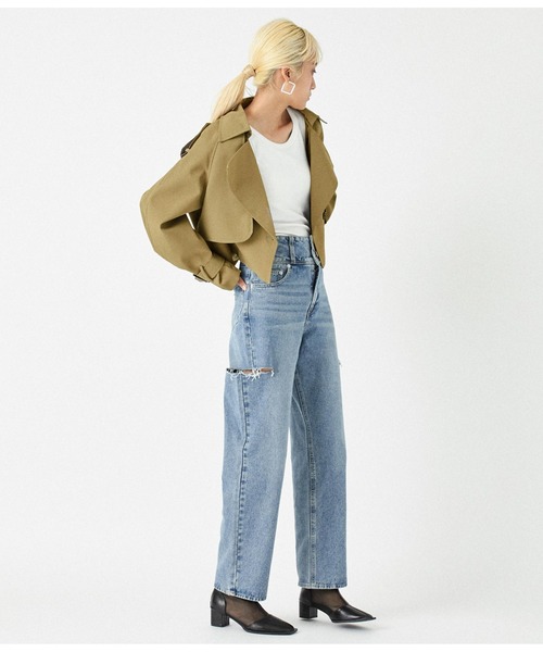 ANAP（アナップ）の「ショートトレンチコート（トレンチコート・レディース・ベージュ・FREE）」の5枚目の写真