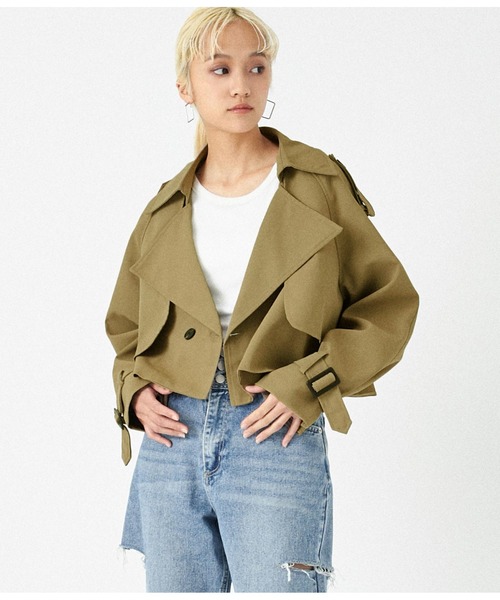 ANAP（アナップ）の「ショートトレンチコート（トレンチコート・レディース・ベージュ・FREE）」の21枚目の写真