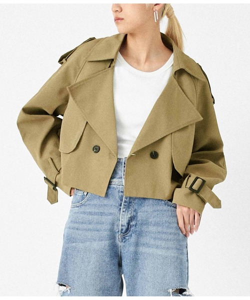 ANAP（アナップ）の「ショートトレンチコート（トレンチコート・レディース・ベージュ・FREE）」の20枚目の写真