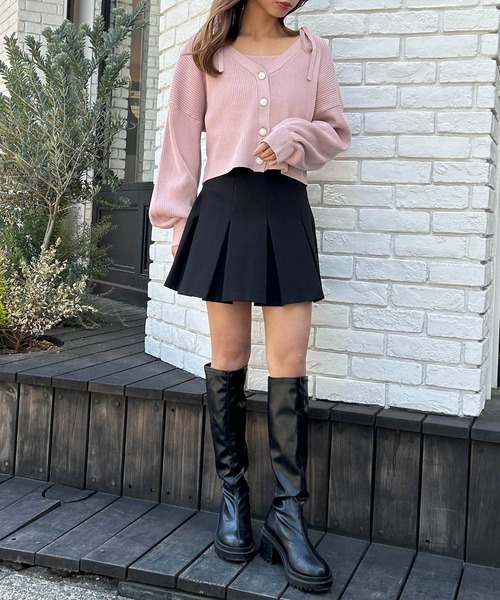 INGNI（イング）の「ニットボレロ＋肩リボンキャミアンサンブル（アンサンブル・レディース・ピンク/アイボリー/グレー系その他/ブラック・M）」の17枚目の写真