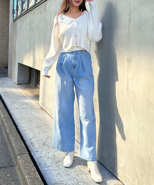 INGNI（イング）の「ニットボレロ＋肩リボンキャミアンサンブル（アンサンブル・レディース・ピンク/アイボリー/グレー系その他/ブラック・M）」の13枚目の写真