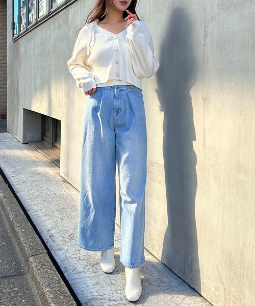 INGNI（イング）の「ニットボレロ＋肩リボンキャミアンサンブル（アンサンブル・レディース・ピンク/アイボリー/グレー系その他/ブラック・M）」の12枚目の写真