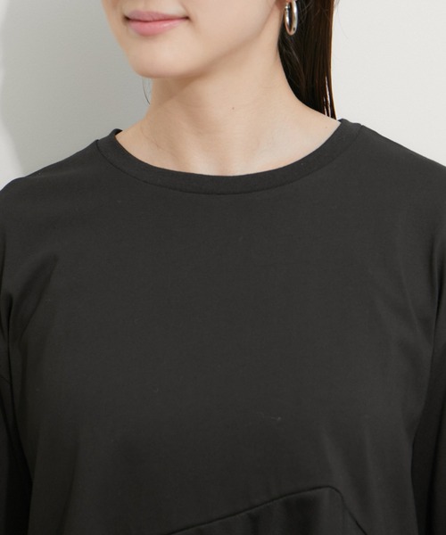 le cercle ADAM ET ROPE'(ルセルクルアダムエロペ)の「チュールコンビプルオーバー(Tシャツ/カットソー・レディース・ブラック/ホワイト・FREE)」の15枚目の写真