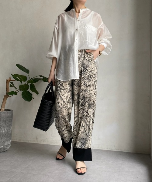 DouDou（ドゥドゥ）の「【WEB限定】リーフ柄イージーパンツ（その他パンツ・レディース・ブラック/グリーン/ブラウン・FREE）」の13枚目の写真