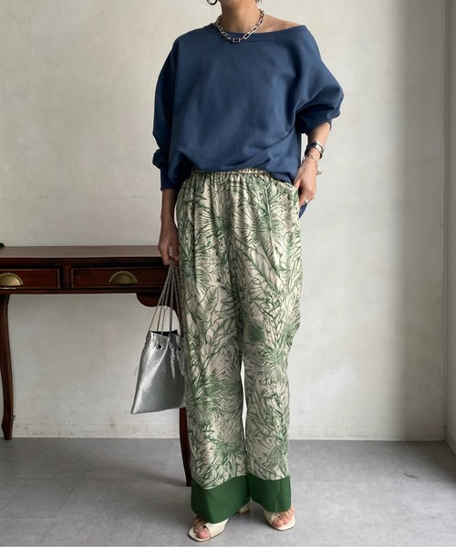 DouDou（ドゥドゥ）の「【WEB限定】リーフ柄イージーパンツ（その他  