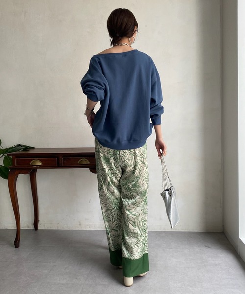 DouDou（ドゥドゥ）の「【WEB限定】リーフ柄イージーパンツ（その他パンツ・レディース・ブラック/グリーン/ブラウン・FREE）」の21枚目の写真