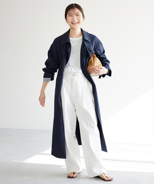 SLOBE IENA(スローブイエナ)の「TCチノベルテットパンツ(スラックス・レディース・ホワイト/ブラウン/カーキ・38/36)」の22枚目の写真
