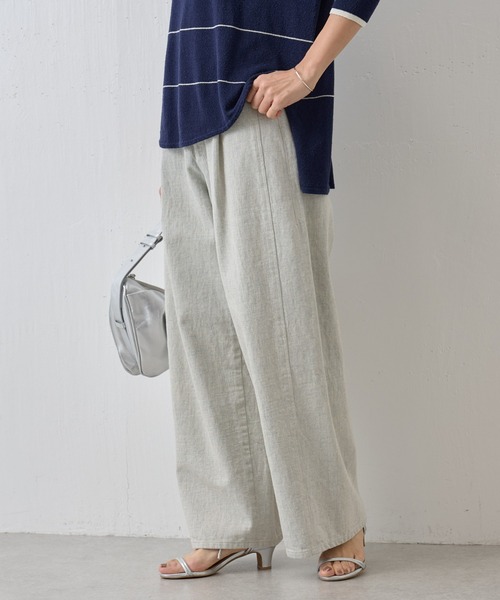 BEARDSLEY（ビアズリー）の「Reデニムタックバギーパンツ（チノパンツ・レディース・ブルー・FREE）」の3枚目の写真