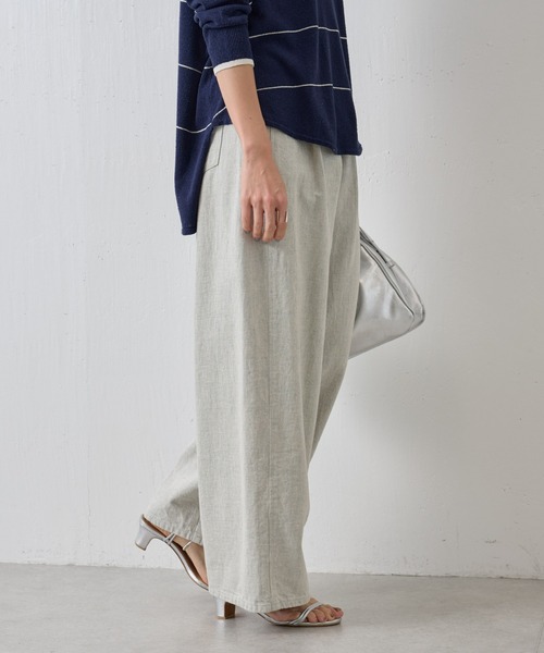 BEARDSLEY（ビアズリー）の「Reデニムタックバギーパンツ（チノパンツ・レディース・ブルー・FREE）」の5枚目の写真