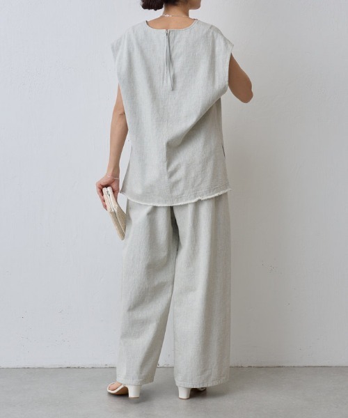 BEARDSLEY（ビアズリー）の「Reデニムタックバギーパンツ（チノパンツ・レディース・ブルー・FREE）」の12枚目の写真