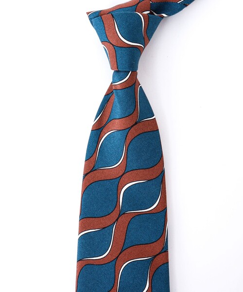 NOLLEY’S(ノーリーズ)の「EMME EFFE ウェーブモーションプリントネクタイ(ネクタイ・メンズ・ブルー系その他/ピンク系その他/グレー系その他・FREE)」の2枚目の写真