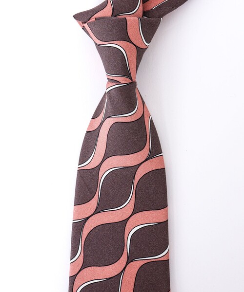 NOLLEY’S(ノーリーズ)の「EMME EFFE ウェーブモーションプリントネクタイ(ネクタイ・メンズ・ブルー系その他/ピンク系その他/グレー系その他・FREE)」の3枚目の写真