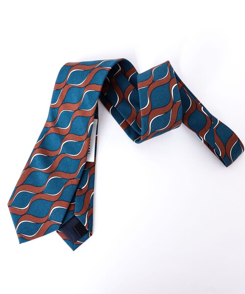 NOLLEY’S(ノーリーズ)の「EMME EFFE ウェーブモーションプリントネクタイ(ネクタイ・メンズ・ブルー系その他/ピンク系その他/グレー系その他・FREE)」の4枚目の写真