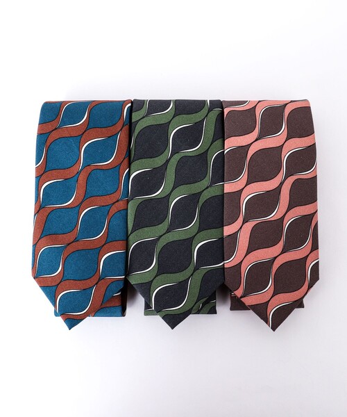 NOLLEY’S(ノーリーズ)の「EMME EFFE ウェーブモーションプリントネクタイ(ネクタイ・メンズ・ブルー系その他/ピンク系その他/グレー系その他・FREE)」の13枚目の写真