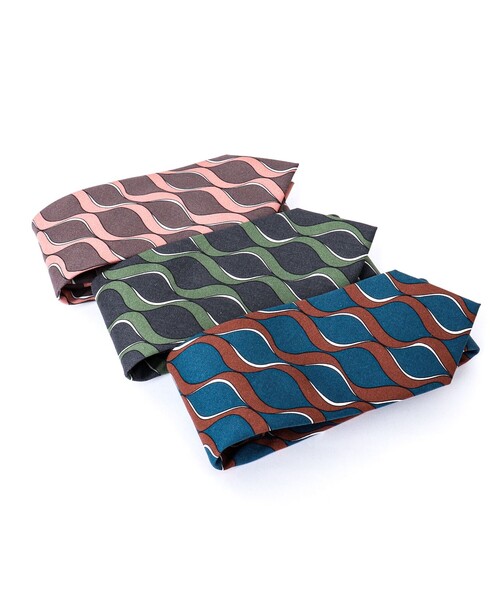 NOLLEY’S(ノーリーズ)の「EMME EFFE ウェーブモーションプリントネクタイ(ネクタイ・メンズ・ブルー系その他/ピンク系その他/グレー系その他・FREE)」の14枚目の写真