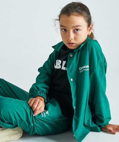 GENERATOR（ジェネレーター）の「ジェネレーター コーチJK（ナイロンジャケット・キッズ・グリーン/イエロー/ブラック・M/L/XL）」の10枚目の写真