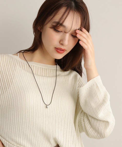 Andemiu(アンデミュウ)の「【ピンクZOZO限定カラー】メッシュニット113917(ニット/セーター・レディース・グリーン/ブラック/ブルー/オフホワイト/ピンク・FREE)」の17枚目の写真
