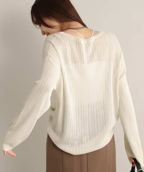 Andemiu(アンデミュウ)の「【ピンクZOZO限定カラー】メッシュニット113917(ニット/セーター・レディース・グリーン/ブラック/ブルー/オフホワイト/ピンク・FREE)」の19枚目の写真