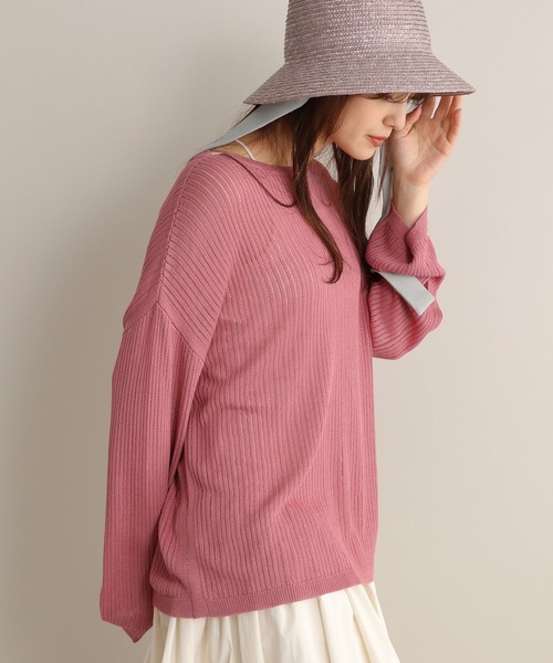 Andemiu(アンデミュウ)の「【ピンクZOZO限定カラー】メッシュニット113917(ニット/セーター・レディース・グリーン/ブラック/ブルー/オフホワイト/ピンク・FREE)」の21枚目の写真