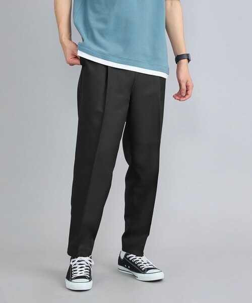 coen（コーエン）の「センタープレスポリツイルテーパードスラックス（スラックス・メンズ・ブラック/ダークグレー/ベージュ/ネイビー・S/M/L/XL）」の2枚目の写真