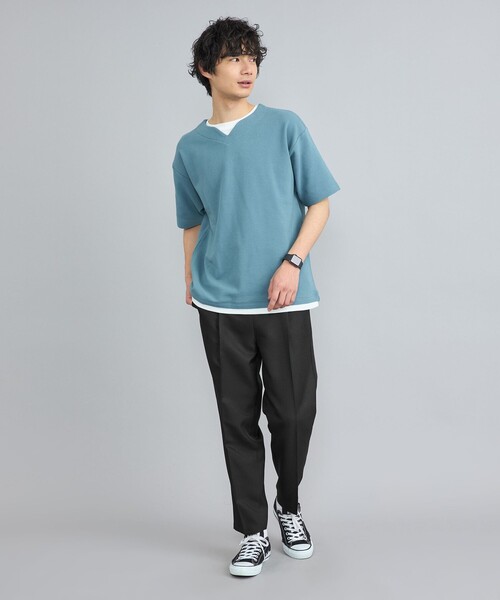 coen（コーエン）の「センタープレスポリツイルテーパードスラックス（スラックス・メンズ・ブラック/ダークグレー/ベージュ/ネイビー・S/M/L/XL）」の16枚目の写真