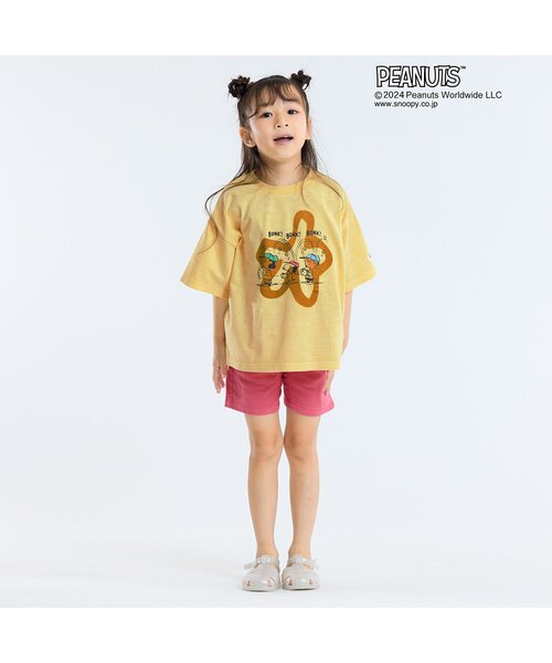 PEANUTS（ピーナッツ）の「PEANUTSコラボ　ガーメントダイTシャツ（Tシャツ/カットソー・キッズ・グリーン/チャコール/キナリ/パープル/イエロー・80/90/95/100/110/120/130/140/150）」の11枚目の写真