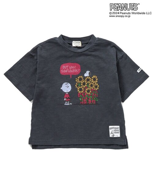 PEANUTS（ピーナッツ）の「PEANUTSコラボ　ガーメントダイTシャツ（Tシャツ/カットソー・キッズ・グリーン/チャコール/キナリ/パープル/イエロー・80/90/95/100/110/120/130/140/150）」の22枚目の写真