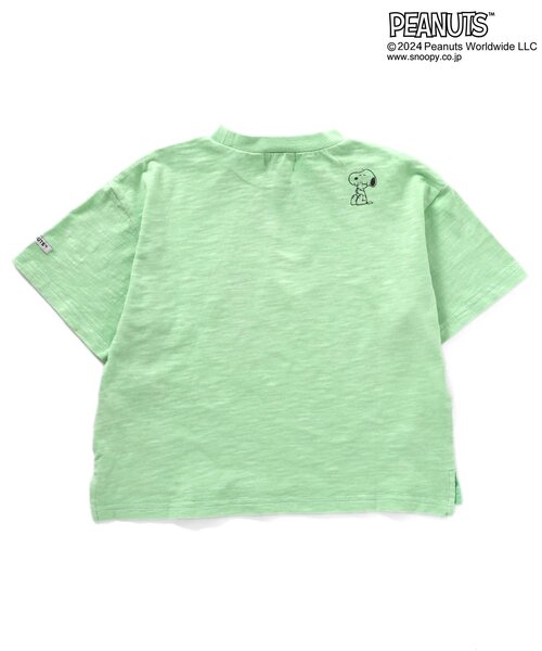 PEANUTS（ピーナッツ）の「PEANUTSコラボ　ガーメントダイTシャツ（Tシャツ/カットソー・キッズ・グリーン/チャコール/キナリ/パープル/イエロー・80/90/95/100/110/120/130/140/150）」の17枚目の写真